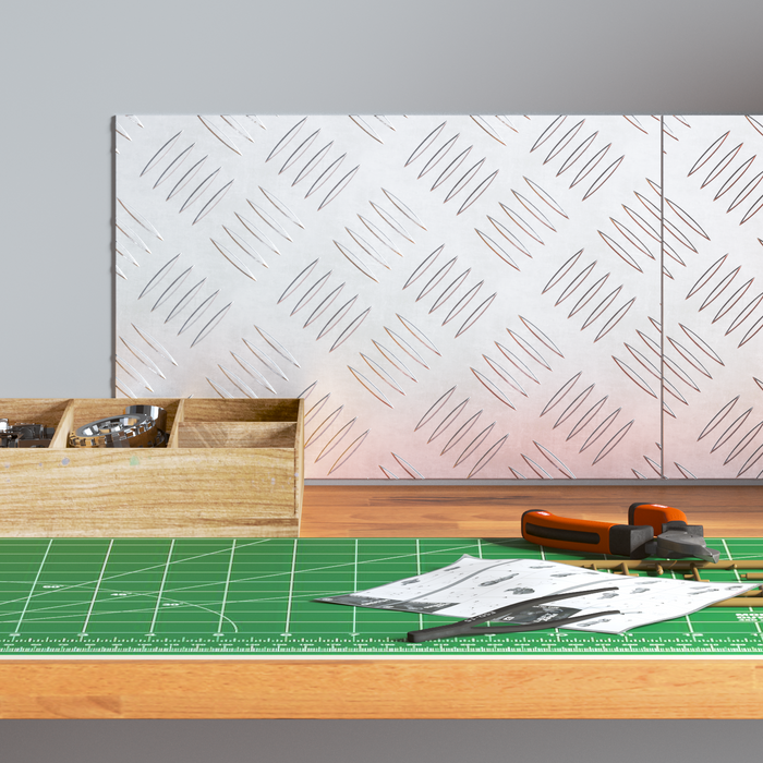 Pannelli in Alluminio Checker 2 pz Antiscivolo 30x20 cm