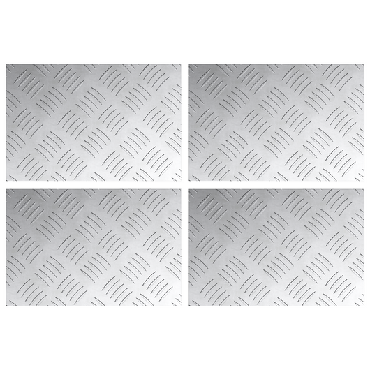 Piani in Alluminio Antiscivolo 4 pz 30x20 cm