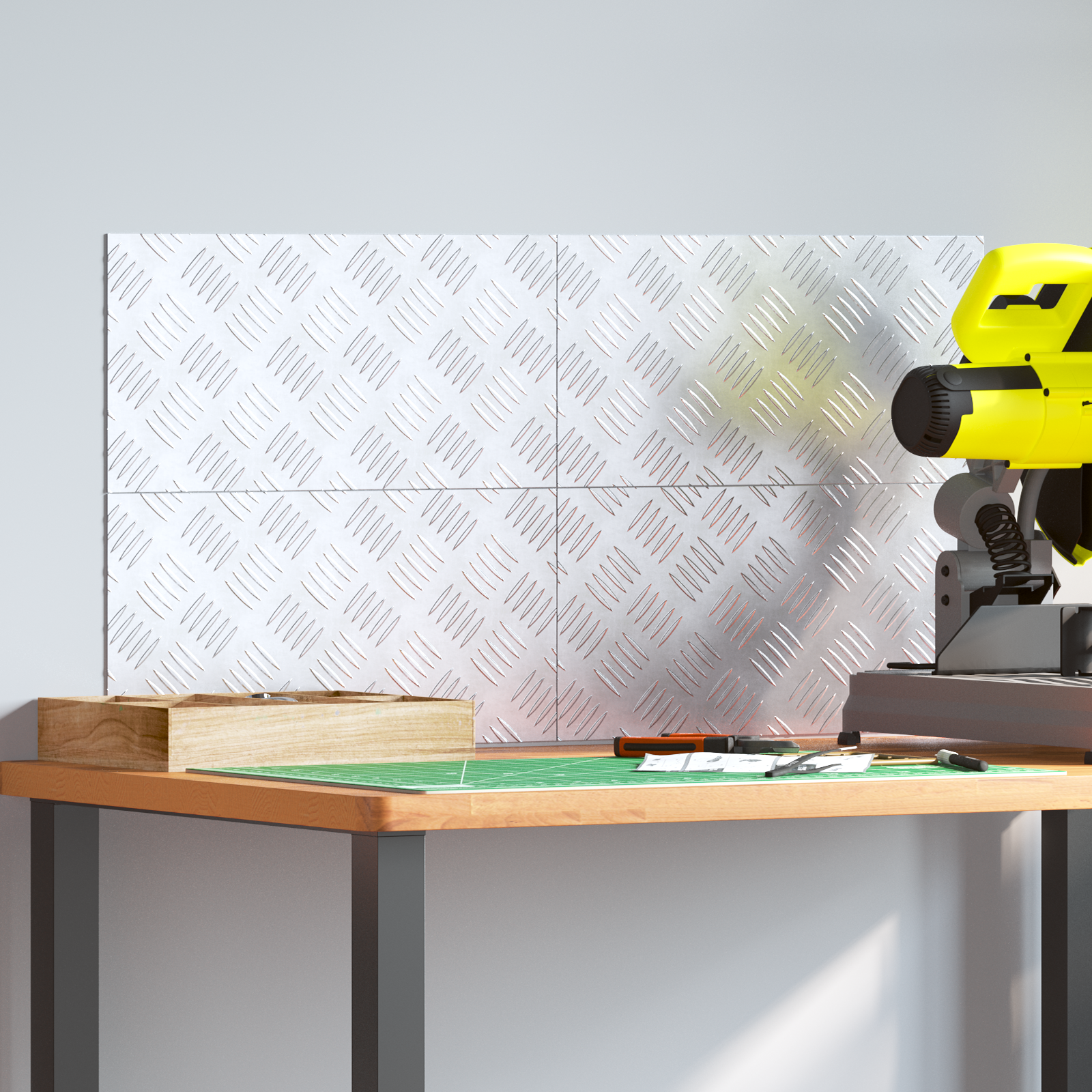 Piaste di Alluminio 4 pz Antiscivolo 40x20 cm