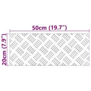 Set di 2 Gradini Checker in Alluminio Antiscivolo 20x50 cm