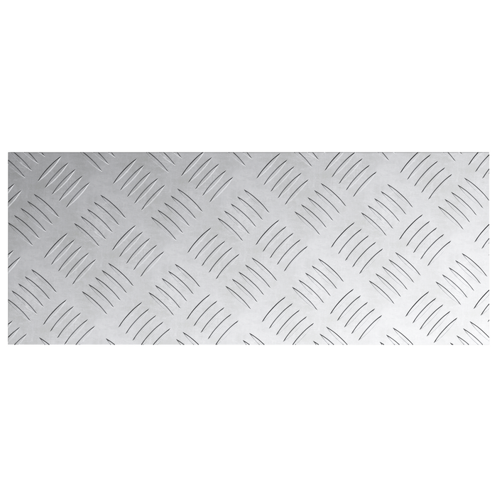 Piastra a Diamante in Alluminio 4 pz Antiscivolo 50x20 cm