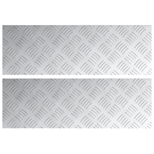 Placce a scacchi in alluminio 2 pz antiscivolo 60x20 cm