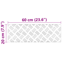 Tappetini in alluminio 4 pz antiscivolo 60x20 cm