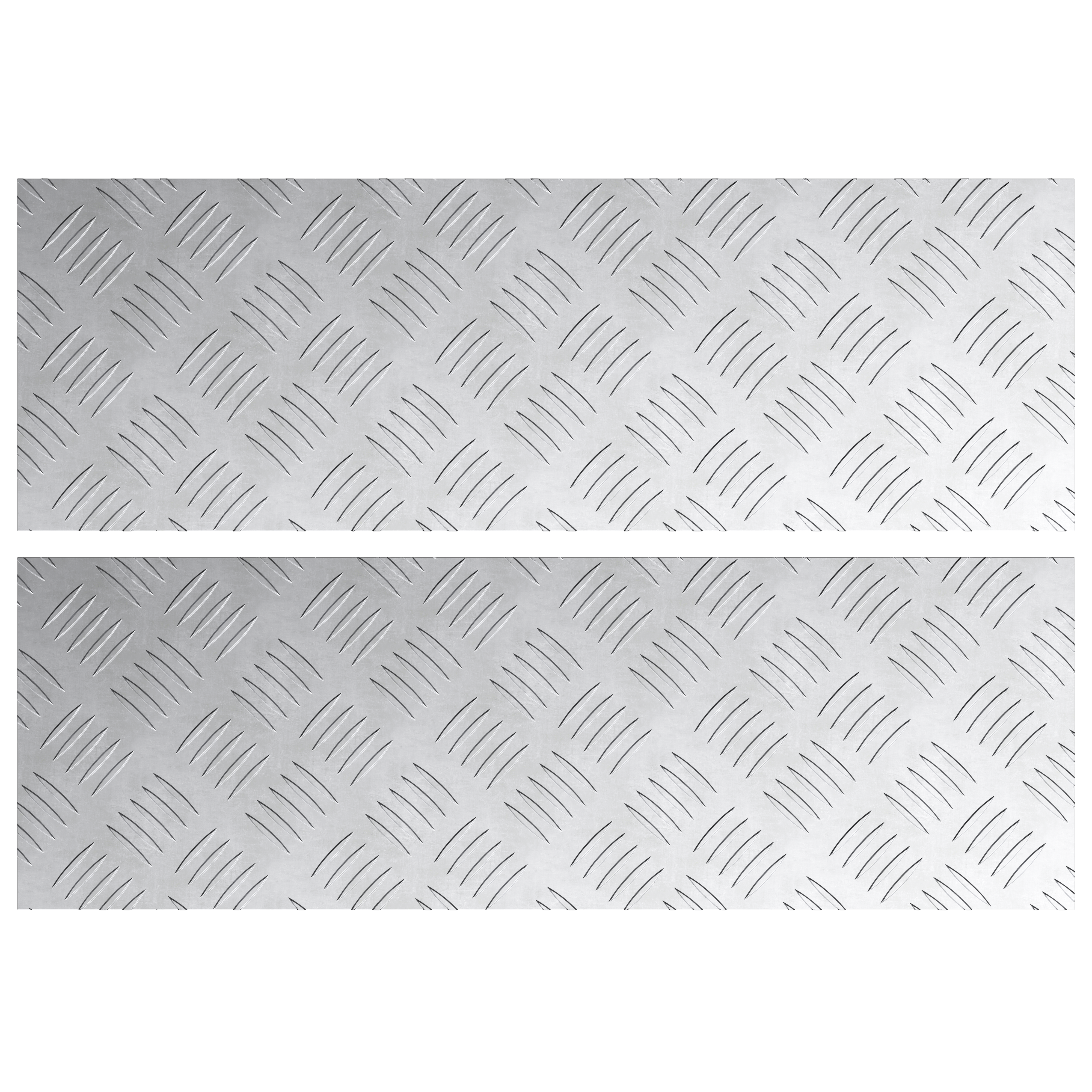 Piaste di Acciaio Checker 2 pz Antiscivolo 60x20 cm