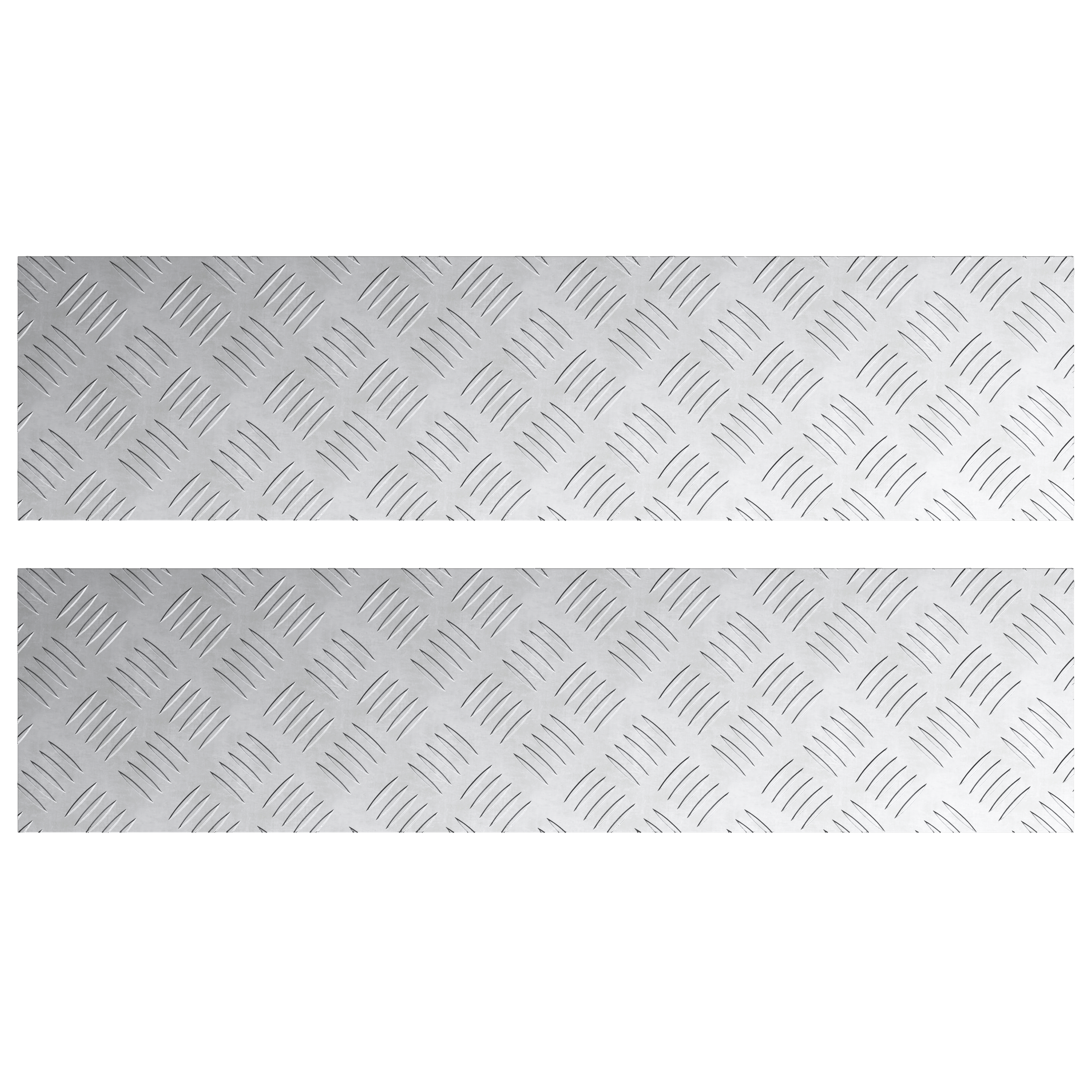 Piastre in Alluminio 2 pz Antiscivolo 80x20 cm