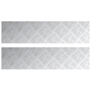 Piastre in Alluminio 2 pz Antiscivolo 80x20 cm
