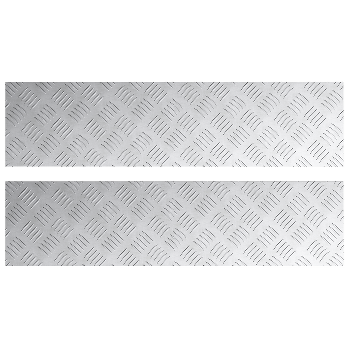 Piastre in Alluminio 2 pz Antiscivolo 80x20 cm