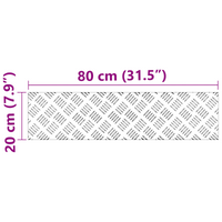 Piastre in Alluminio 2 pz Antiscivolo 80x20 cm