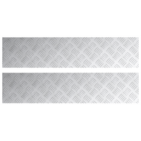 Piastre di alluminio a reticolo 2 pcs antiscivolo 90x20 cm