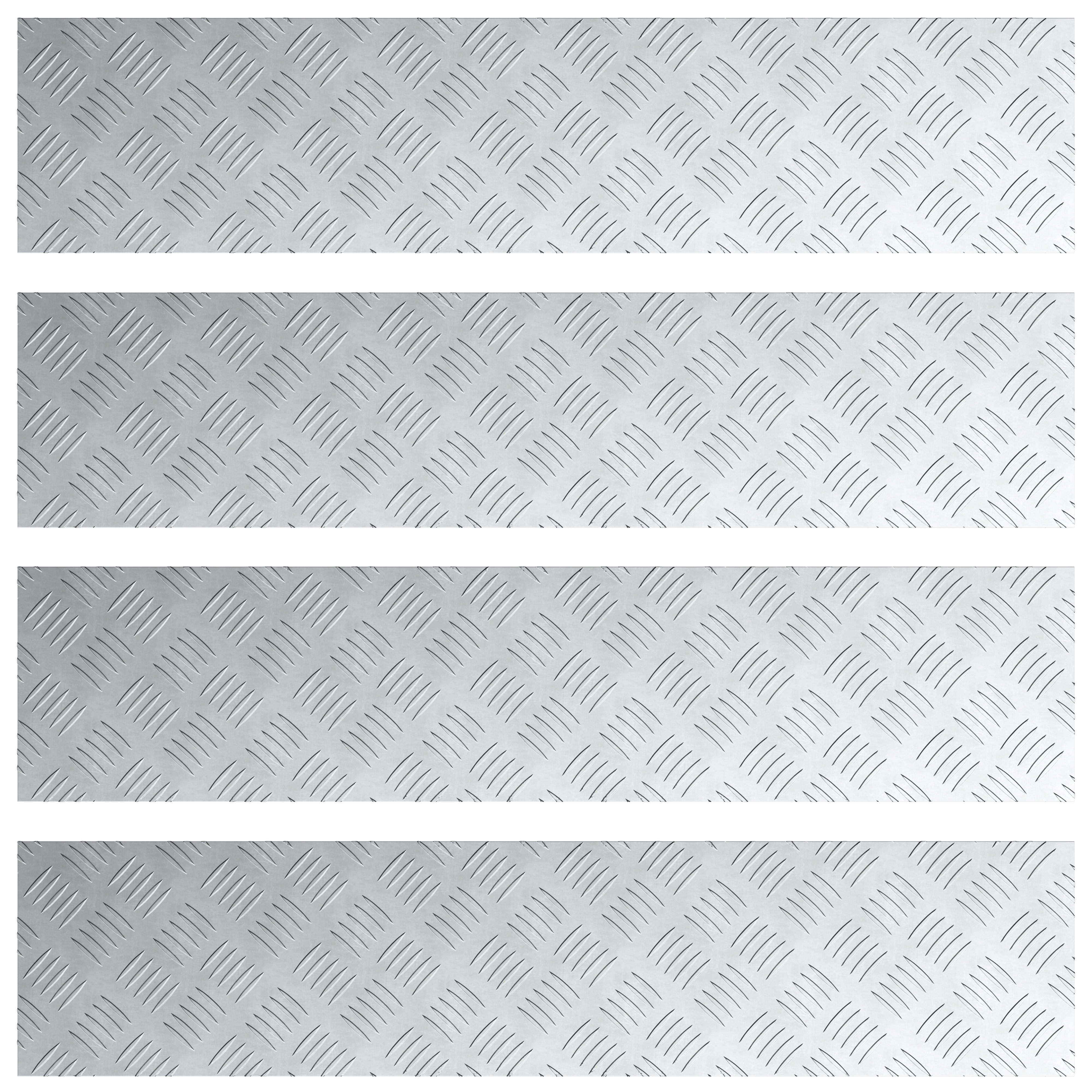 Piastre in Alluminio Antiscivolo 4 pezzi 90x20 cm