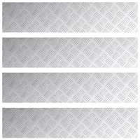 Piastre in Alluminio Antiscivolo 4 pezzi 90x20 cm