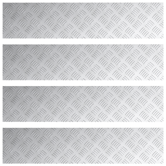 Piastre in Alluminio Antiscivolo 4 pezzi 90x20 cm