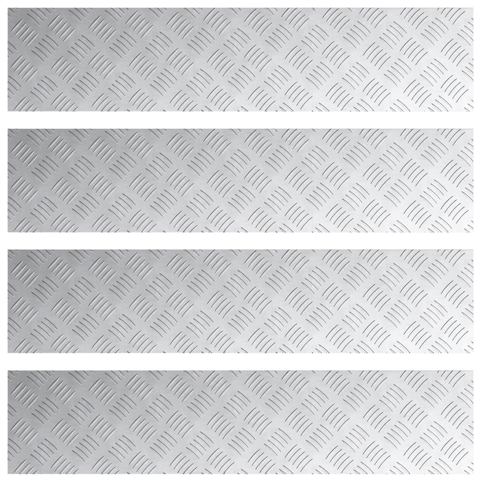 Piastre in Alluminio Antiscivolo 4 pezzi 90x20 cm