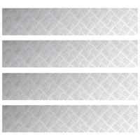 Piastrine Antiscivolo in Alluminio 4 pz 100x20 cm