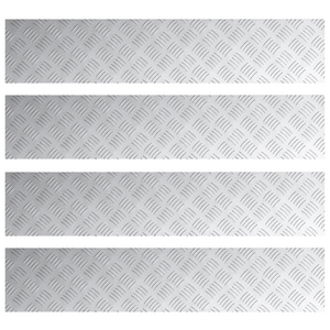 Piastrine Antiscivolo in Alluminio 4 pz 100x20 cm