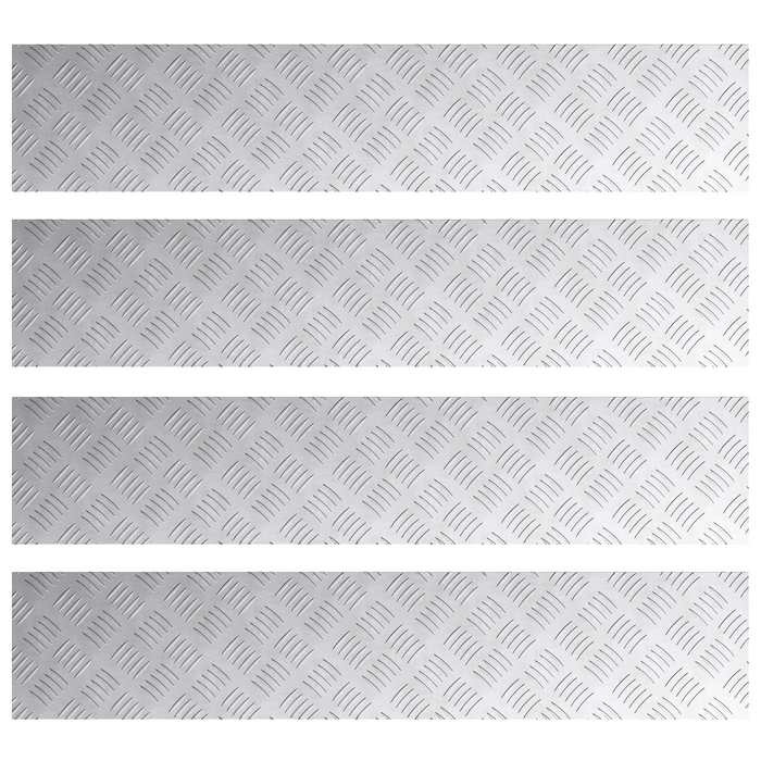 Piastrine Antiscivolo in Alluminio 4 pz 100x20 cm