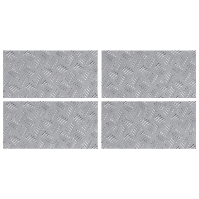Lastre di alluminio checker - 4 Pezzi, Antiscivolo, 50x25 cm