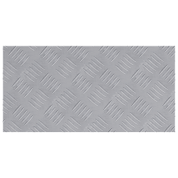 Piastre in Alluminio a Scacchiera 2 pcs Antiscivolo 50x25 cm