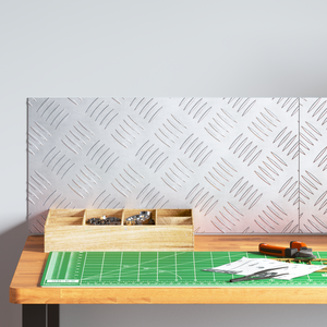 Piastre in Alluminio a Scacchiera 2 pcs Antiscivolo 50x25 cm