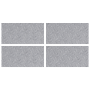 Pannelli di Alluminio a Scacchiera 4 pz Antiscivolo 50x25 cm