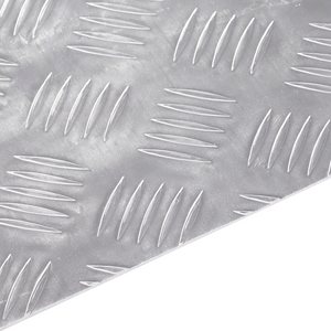 Piastre in alluminio a checker plate 2 pezzi antiscivolo 75x25 cm