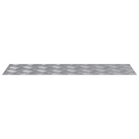 Piastre in alluminio a checker plate 2 pezzi antiscivolo 75x25 cm