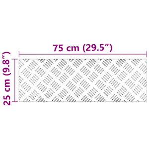 Pannelli Checker in Alluminio 4 pz Antiscivolo 75x25 cm