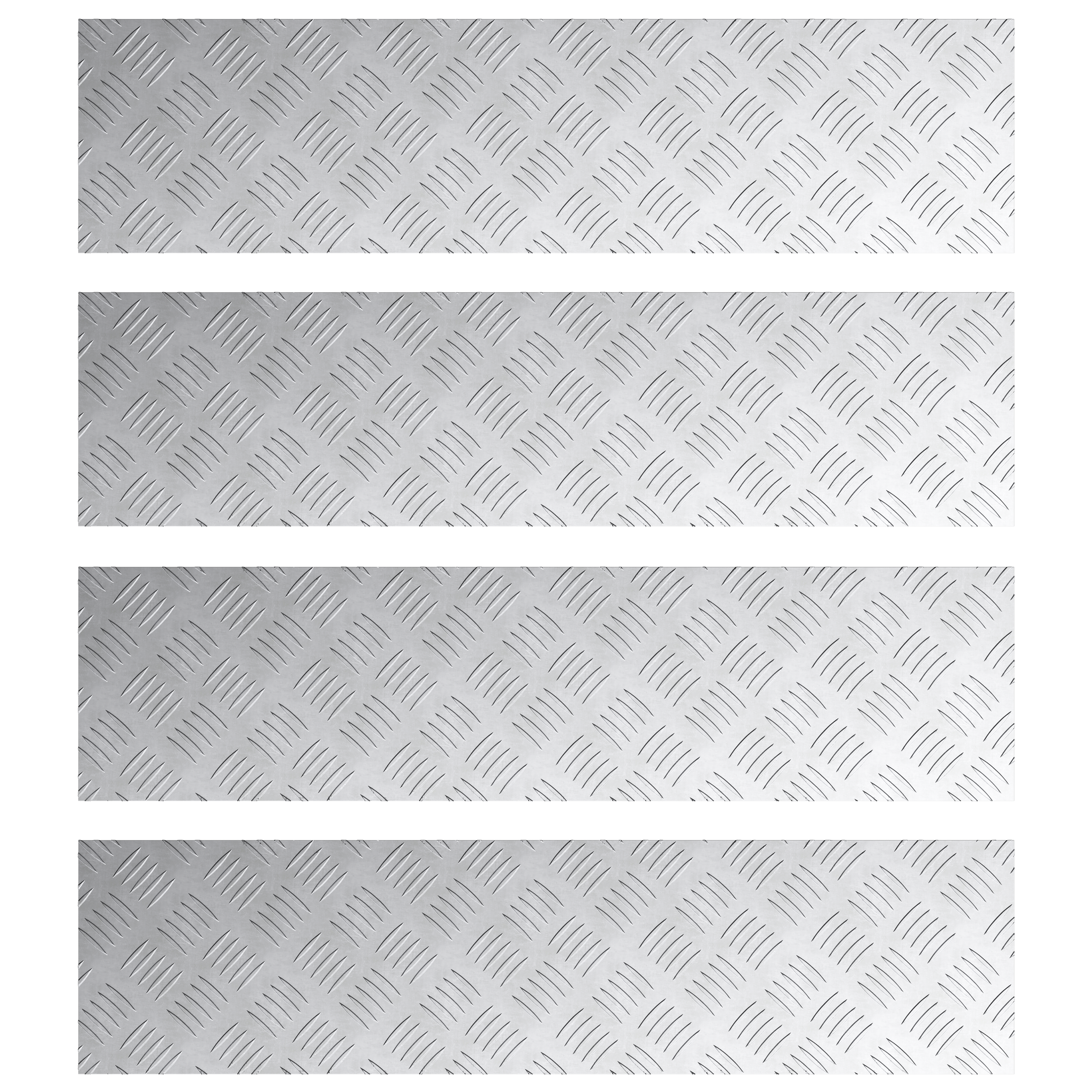 Piastre di alluminio 4 pcs Antiscivolo 100x25 cm