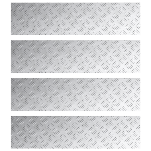 Piastre di alluminio 4 pcs Antiscivolo 100x25 cm