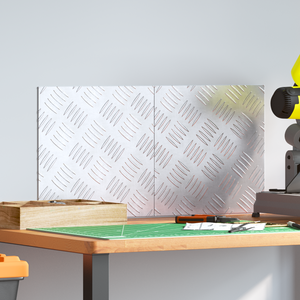 Piastra in alluminio a scacchiera - 2 pezzi, antiscivolo, 30x30 cm