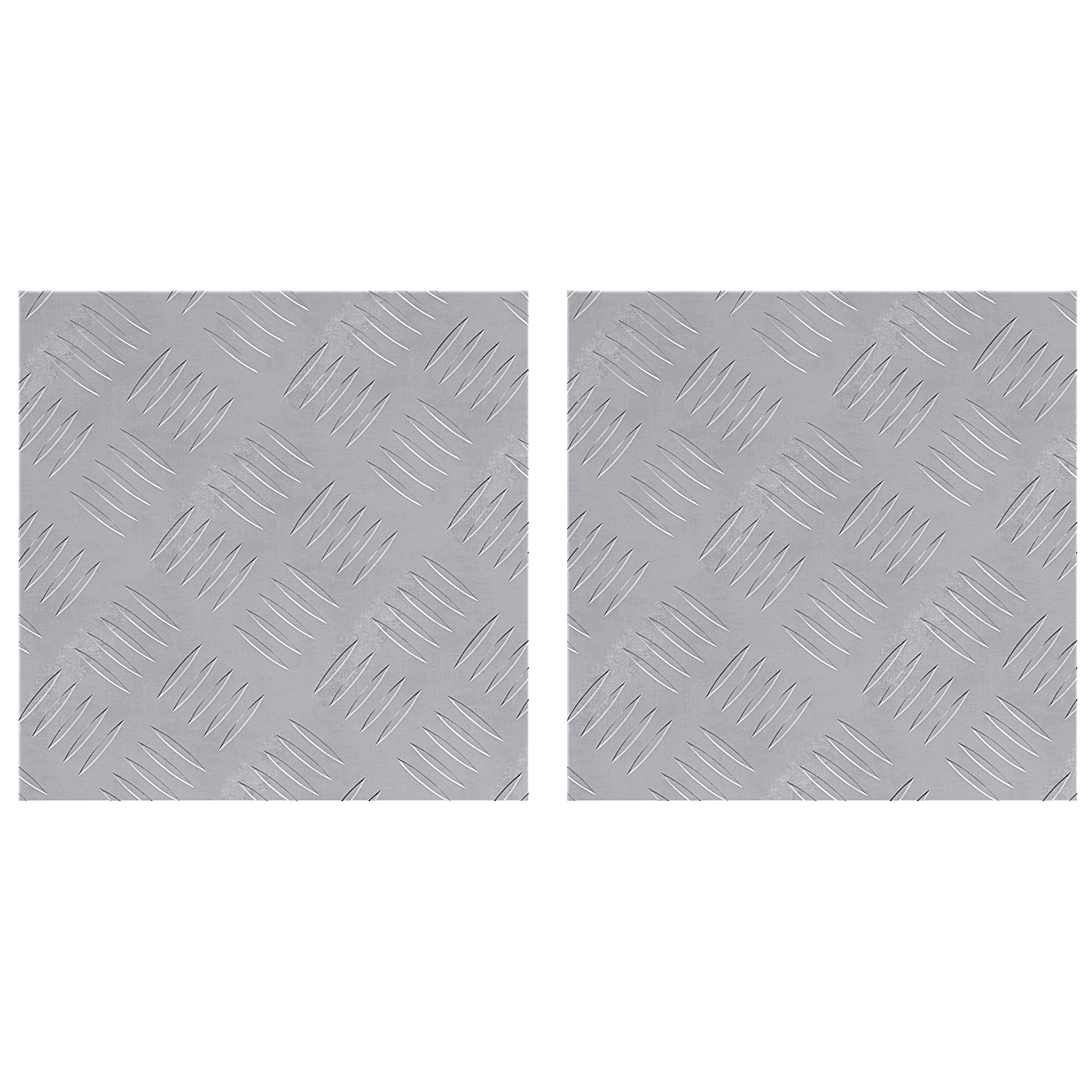 Piastre in Alluminio a Quadretti 2 pz Antiscivolo 30x30 cm