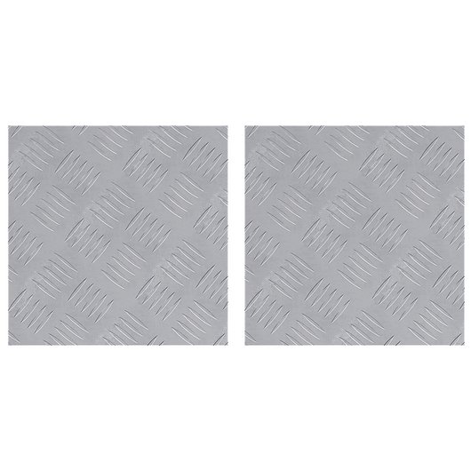 Piastre in Alluminio a Quadretti 2 pz Antiscivolo 30x30 cm