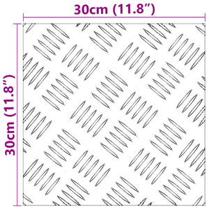 Piastre in Alluminio a Quadretti 2 pz Antiscivolo 30x30 cm