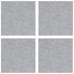 Piaste In Alluminio a Motivo Quadrettato 4 pcs Antiscivolo 30x30 cm