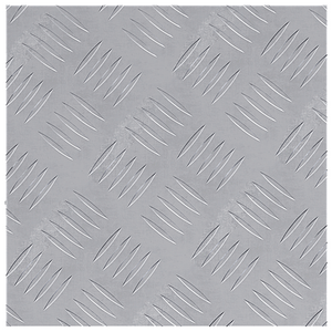 Piaste In Alluminio a Motivo Quadrettato 4 pcs Antiscivolo 30x30 cm