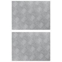 Piastra di Alluminio a Scacchi - 2 Pezzi, Antiscivolo, 40x30 cm