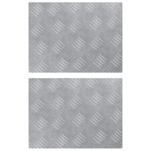 Piastra di Alluminio a Scacchi - 2 Pezzi, Antiscivolo, 40x30 cm