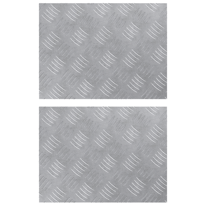 Piastra di Alluminio a Scacchi - 2 Pezzi, Antiscivolo, 40x30 cm