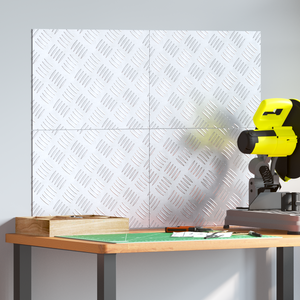 Piani in Alluminio a Scacchi 4 Pezzi Antiscivolo 40x30 cm