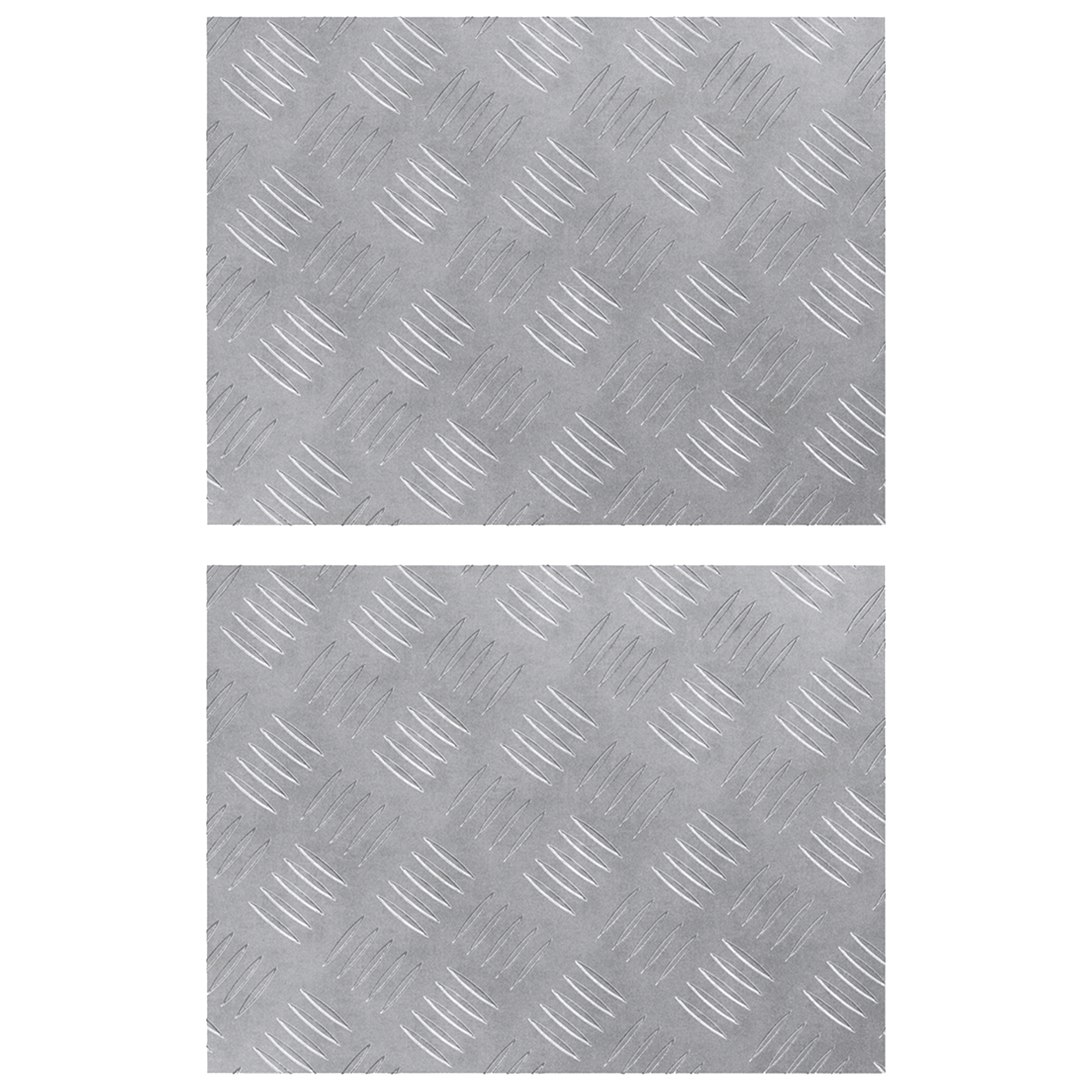 Piastre a scacchi in alluminio 2 pz antiscivolo 40x30 cm