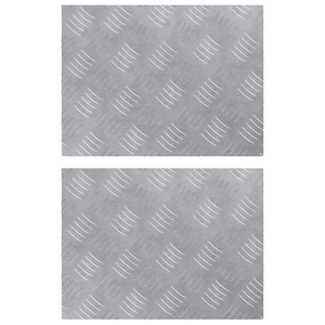 Piastre a scacchi in alluminio 2 pz antiscivolo 40x30 cm