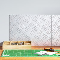 Piastre a scacchi in alluminio 2 pz antiscivolo 40x30 cm