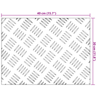 Pannelli in Alluminio a Scacchi 4 pcs Antiscivolo 40x30 cm