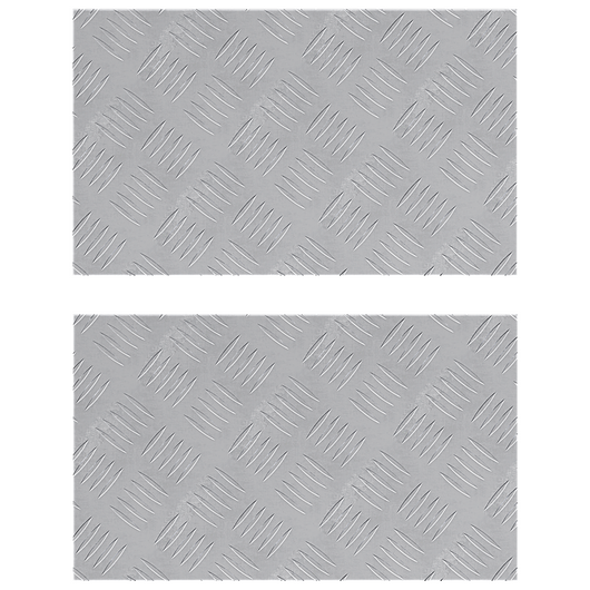 Piastre in Alluminio a Scacchi 2 pz Antiscivolo 50x30 cm