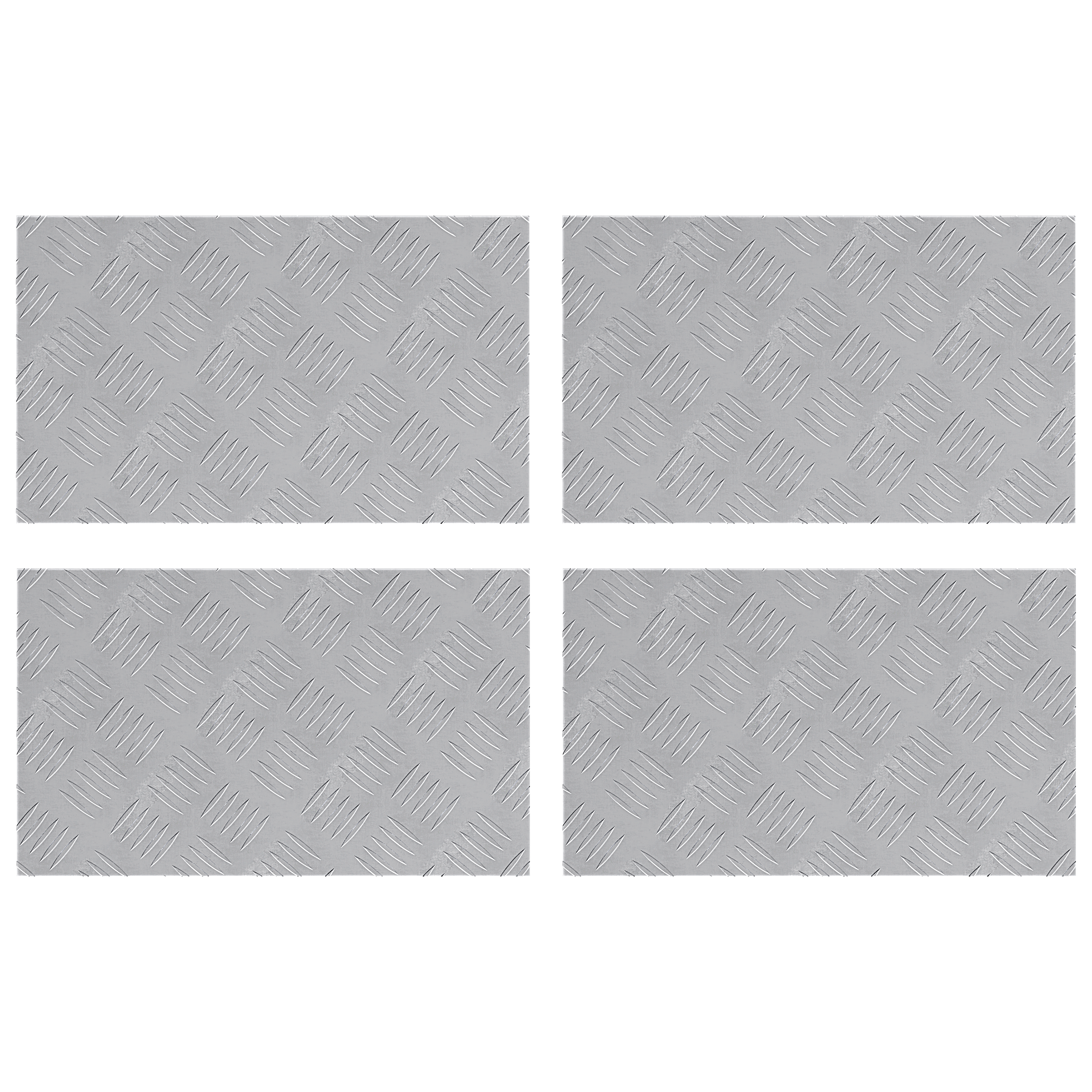 Lastre di Alluminio - Set di 4, Antiscivolo, 50x30 cm