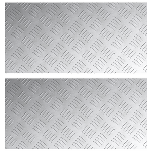 Piaste a Scacchi in Alluminio 2 pcs Antiscivolo 60x30 cm