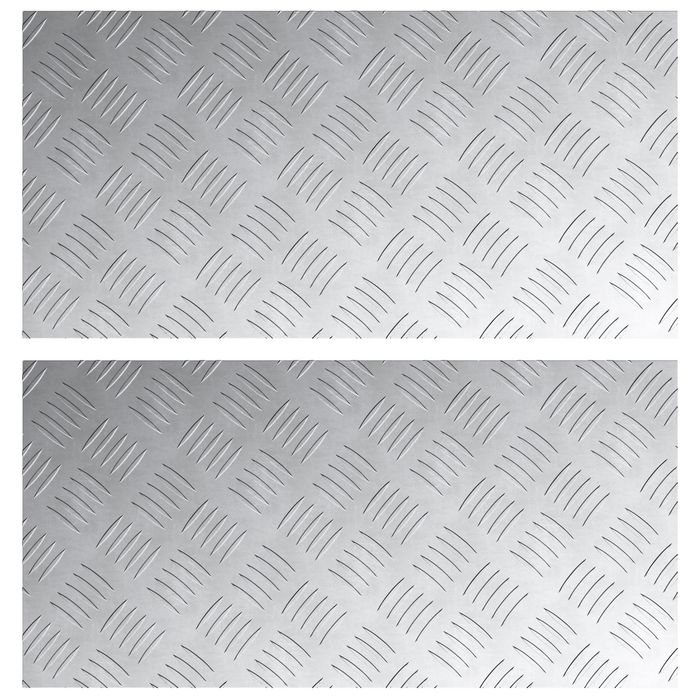 Piaste a Scacchi in Alluminio 2 pcs Antiscivolo 60x30 cm