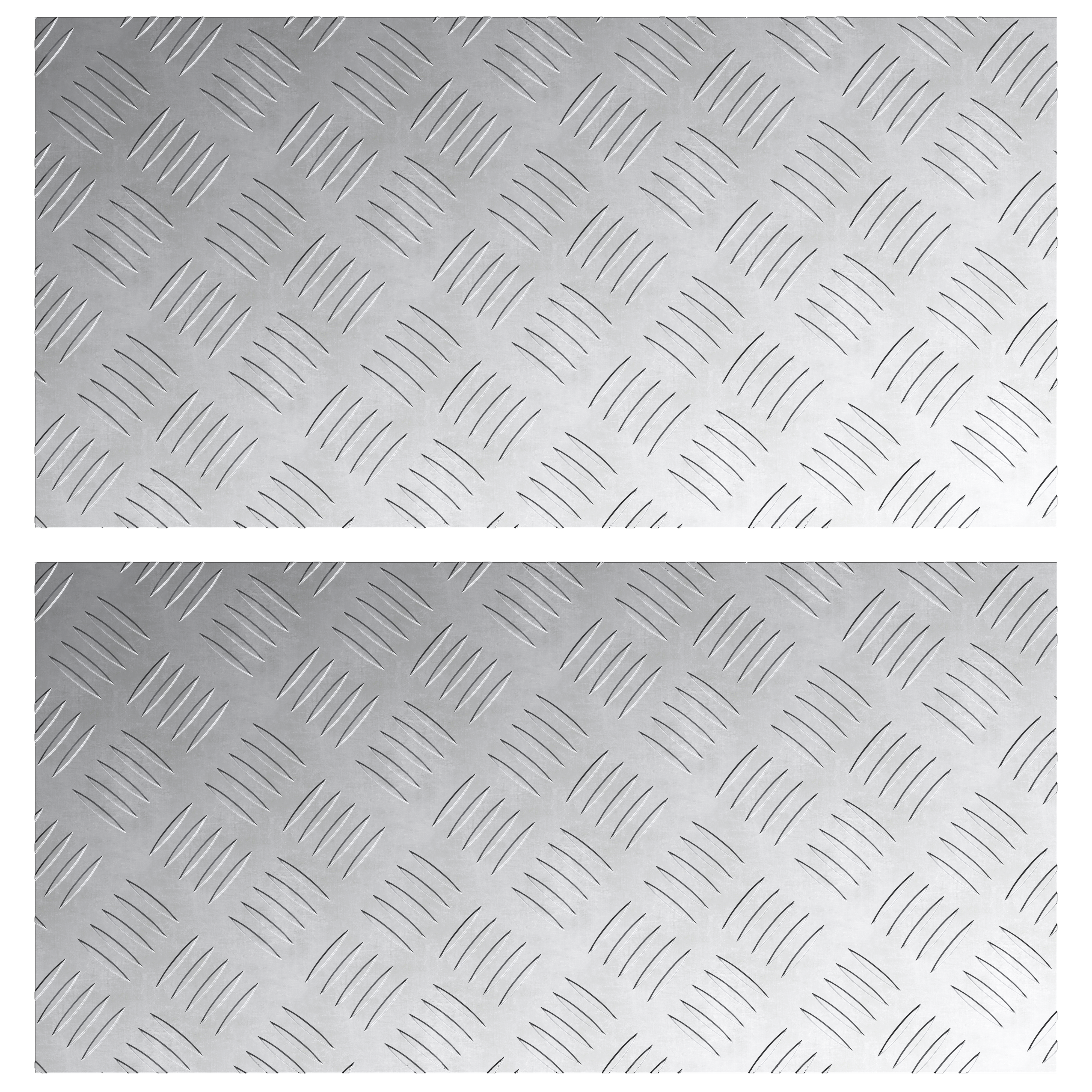 Piastra a Scacchiera in Alluminio 2 pz Antiscivolo 60x30 cm