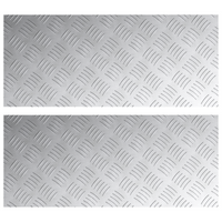 Pannelli Checker in Alluminio 2 pcs Antiscivolo 70x30 cm
