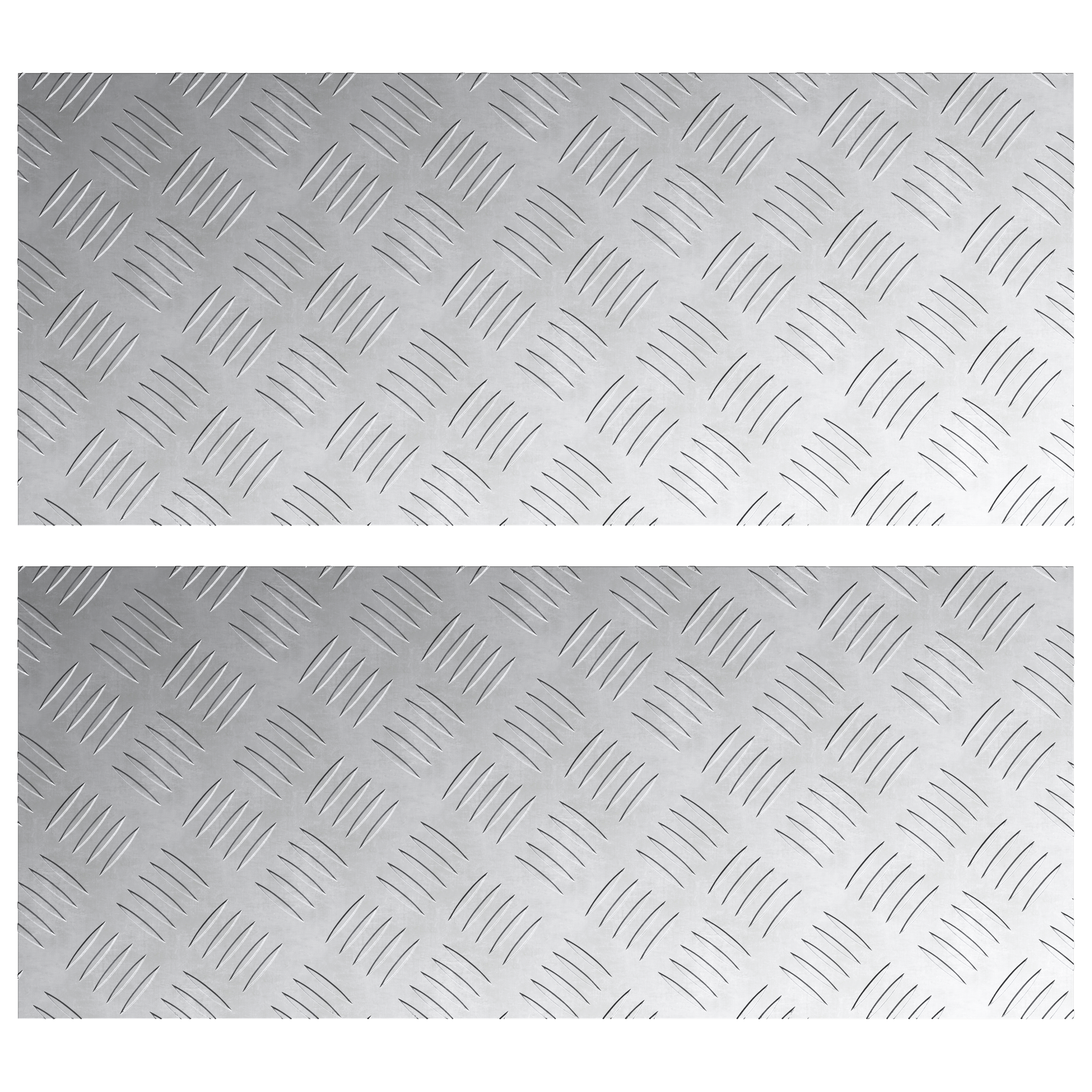 Pannelli Checker in Alluminio 2 pcs Antiscivolo 70x30 cm